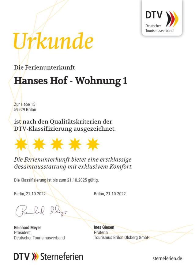 Hanses Hof Брилон Экстерьер фото